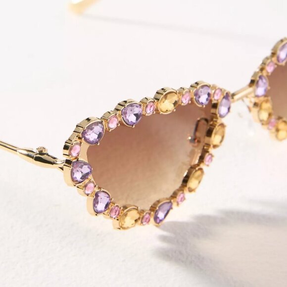 Rhinestone Deco Wire Sunglasses - Picture 3 of 5